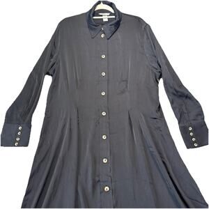 H&M XLarge Shirt Dress WomenBlack Minimalist Old Money Quiet Luxury